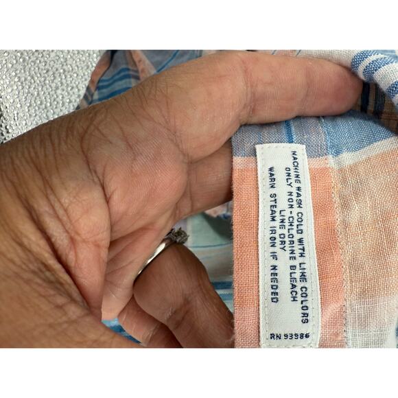 Brooks Brothers 100% Irish Linen Button Down Polo Shirt Regent Fit XL - Picture 5 of 7